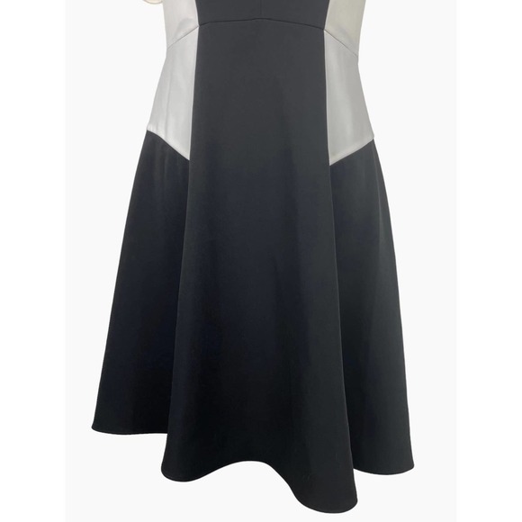 Rebecca Taylor Flutter Fit Flair Black & White Mini Dress Size 6 Cocktail Office - Picture 3 of 8